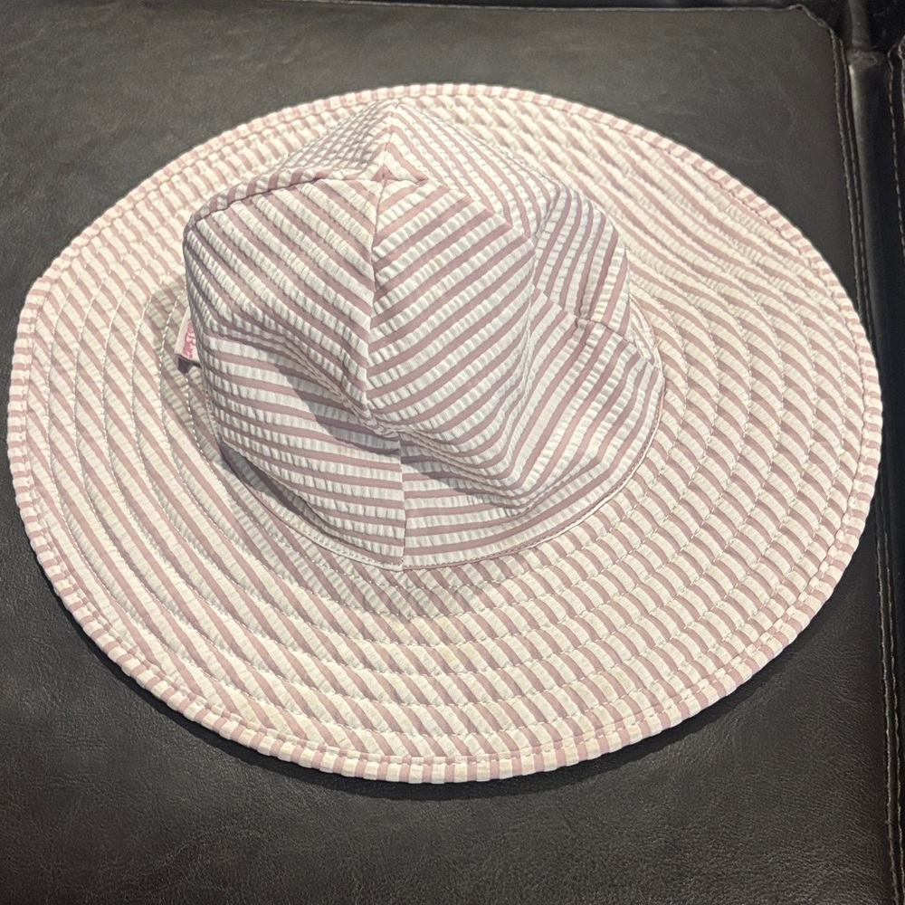 Ruffle Butts Mauve Striped Sun Hat